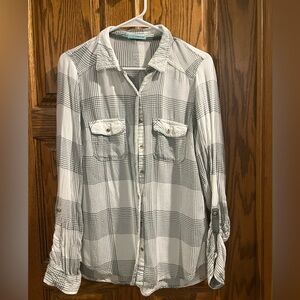 Plaid Button-Up Shirt